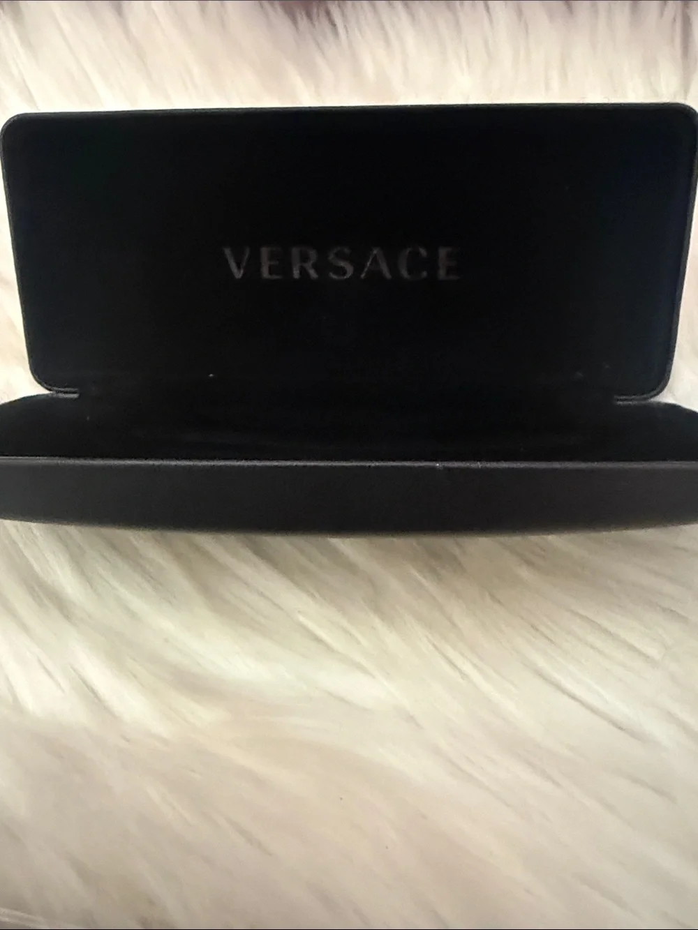 Versace Black and Gold Eyewear Case with Branded card/booklet
